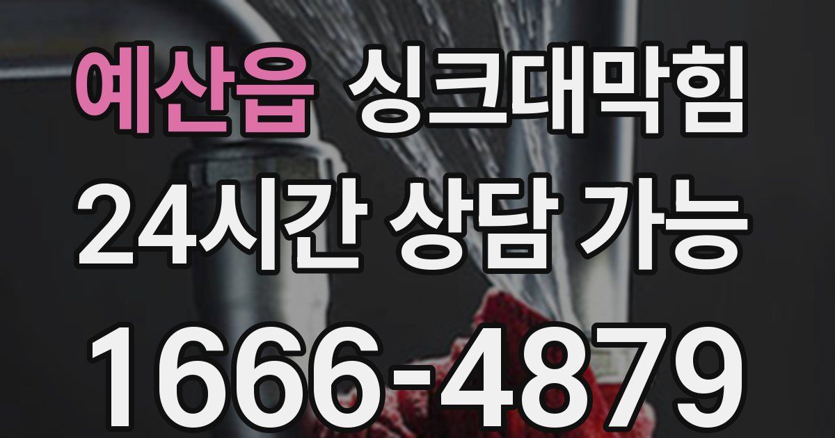 예산읍 싱크대 뚫기