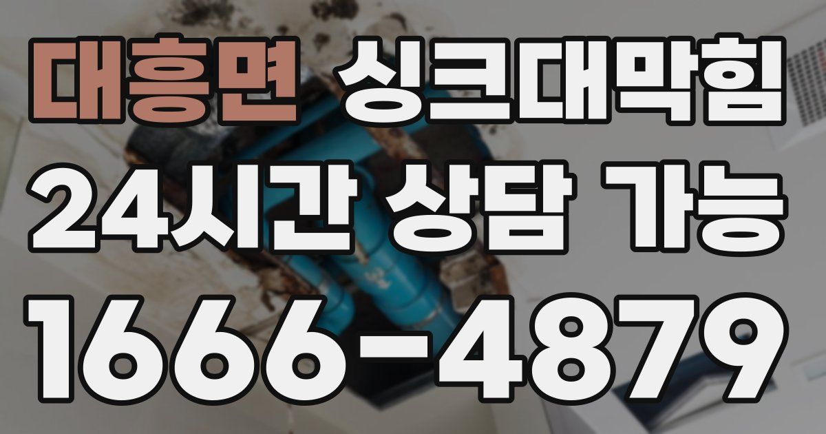 대흥면 싱크대 뚫기