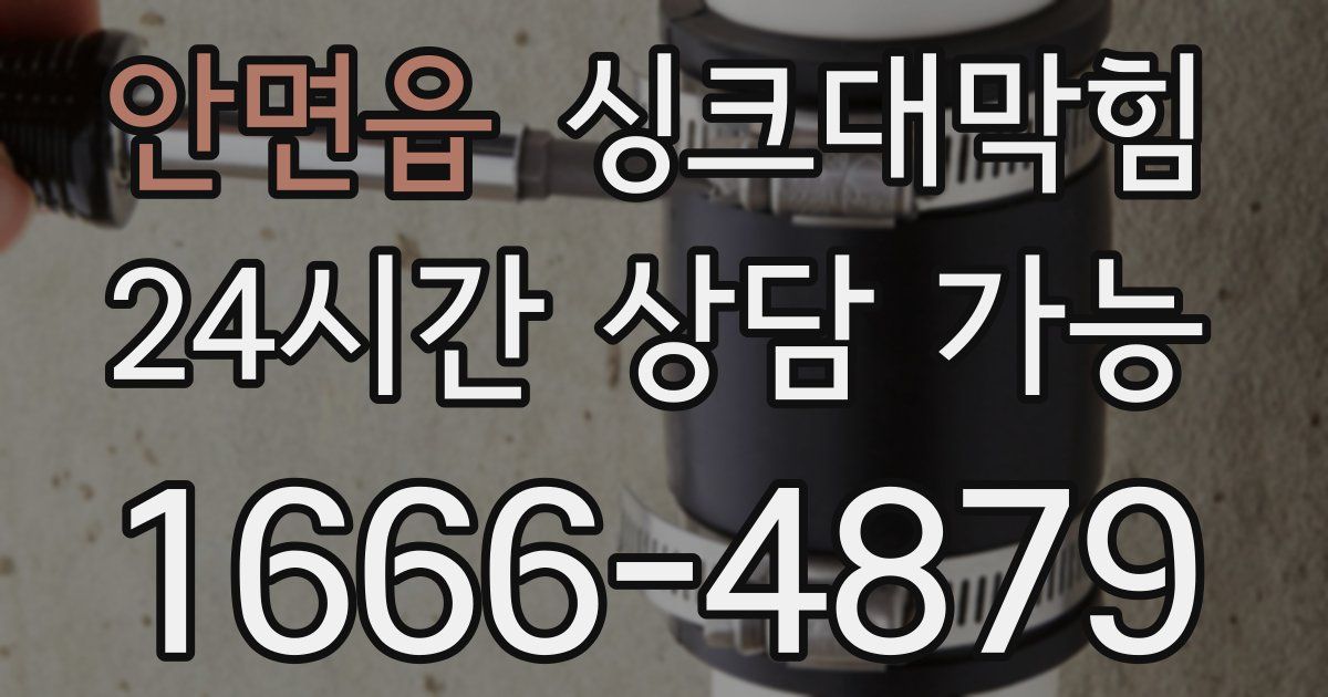 안면읍 싱크대 뚫기