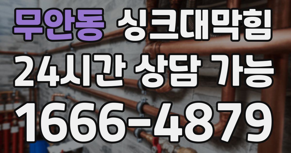 무안동 싱크대 뚫기