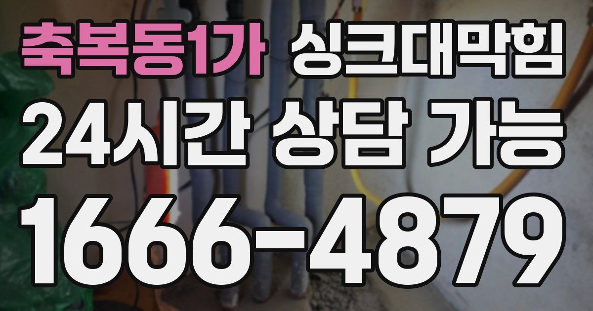 축복동1가 싱크대 뚫기