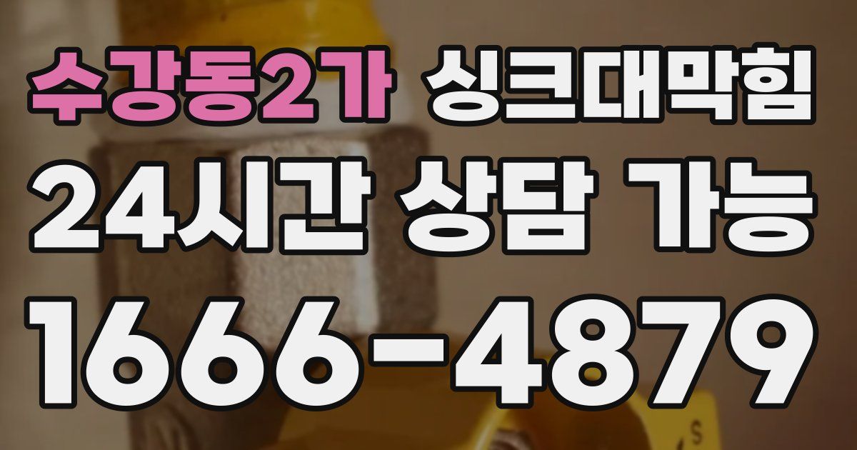 수강동2가 싱크대 뚫기