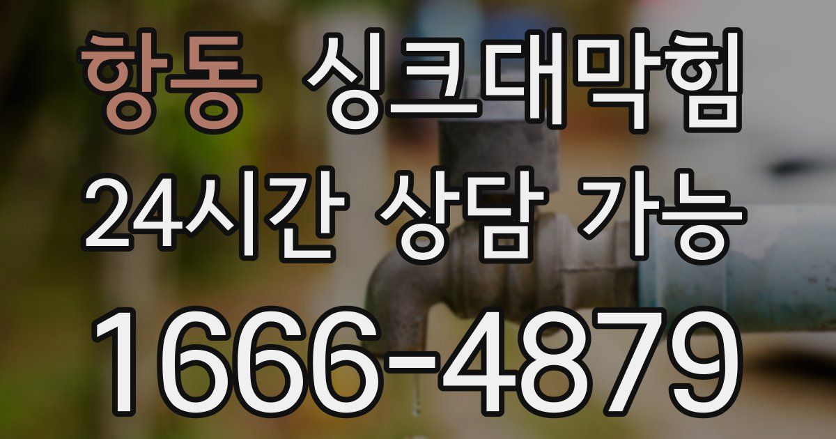 항동 싱크대 뚫기