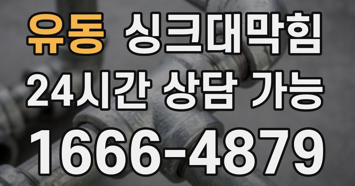 유동 싱크대 뚫기