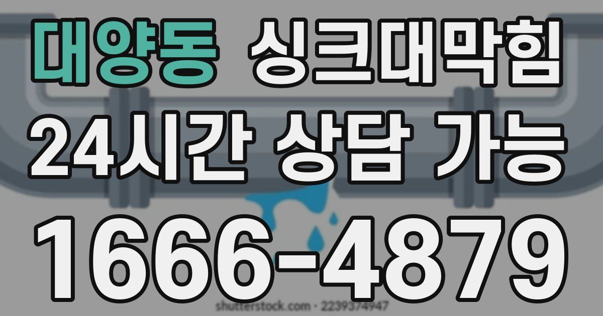 대양동 싱크대 뚫기