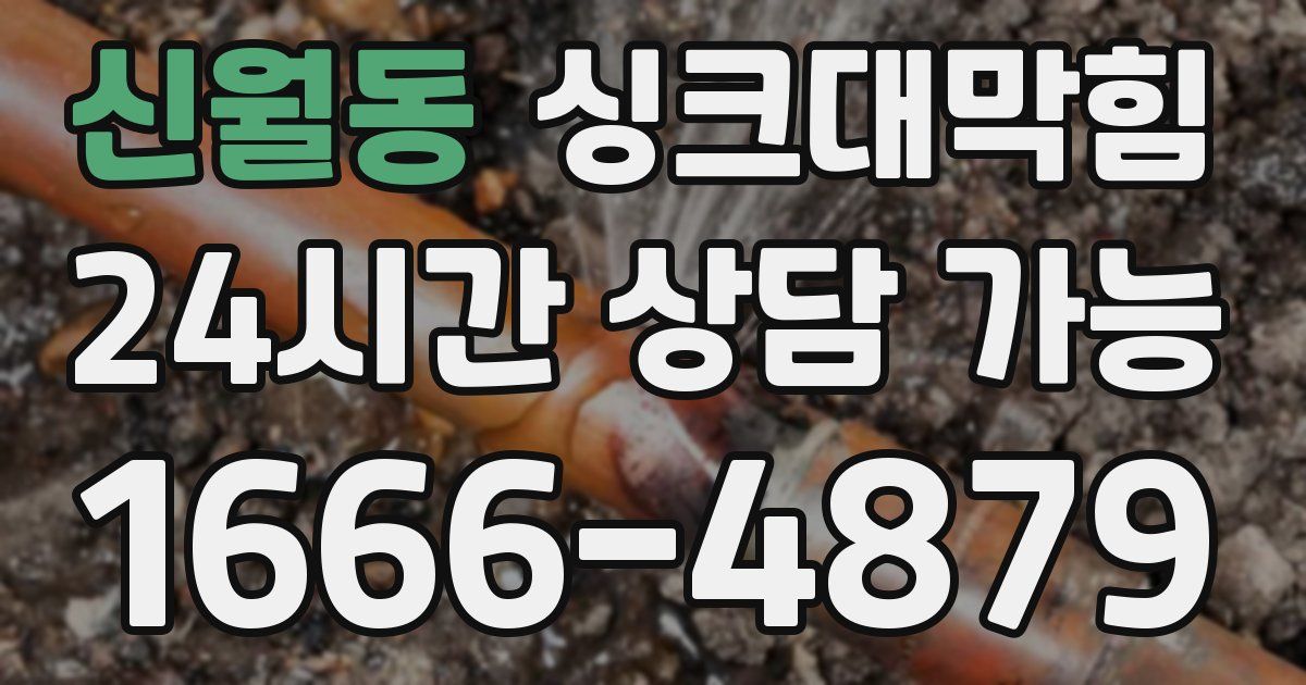 신월동 싱크대 뚫기