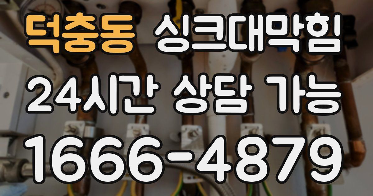 덕충동 싱크대 뚫기