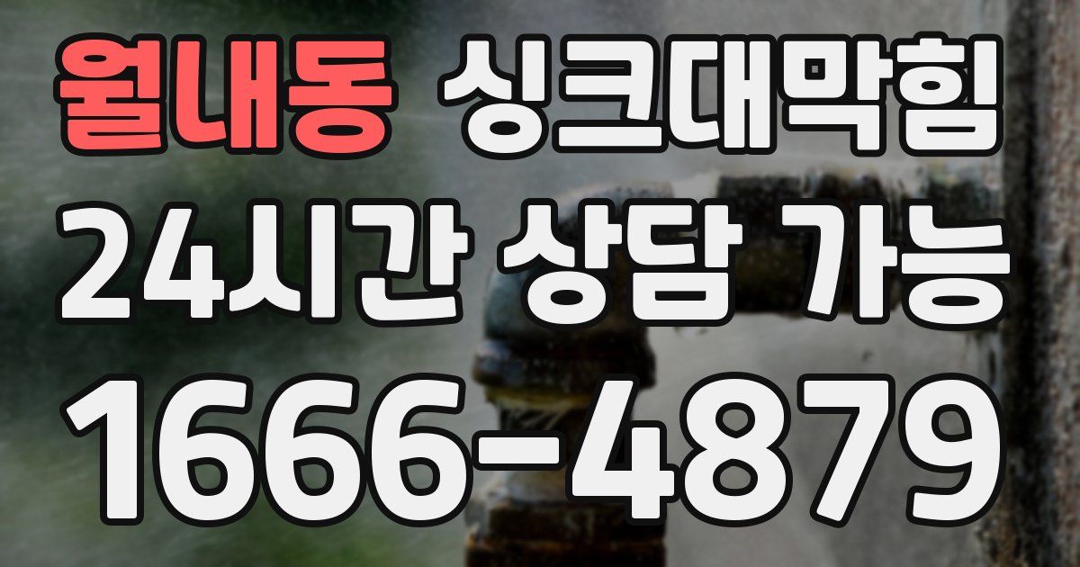 월내동 싱크대 뚫기