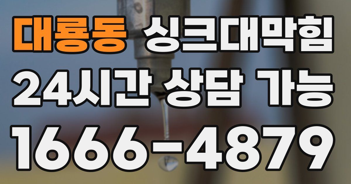 대룡동 싱크대 뚫기