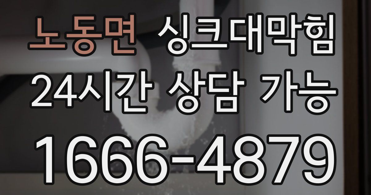 노동면 싱크대 뚫기