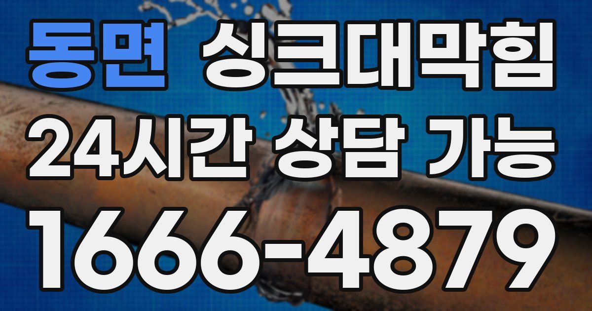 동면 싱크대 뚫기