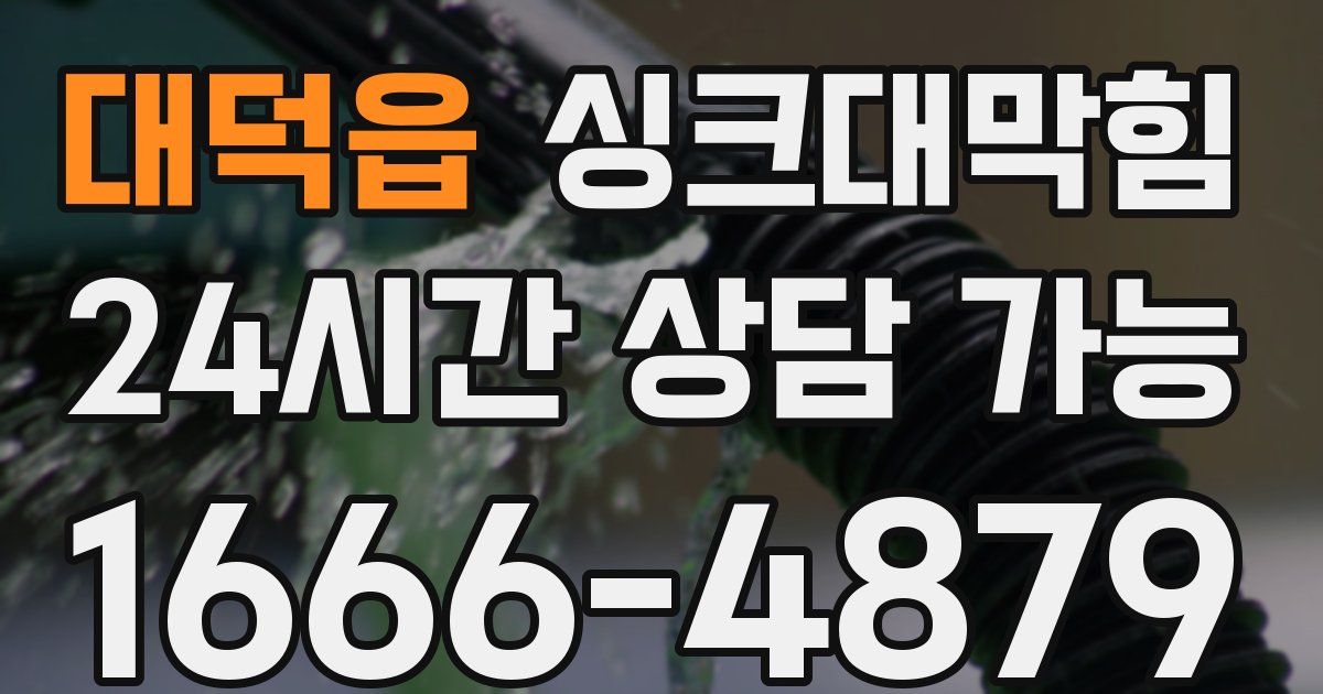 대덕읍 싱크대 뚫기