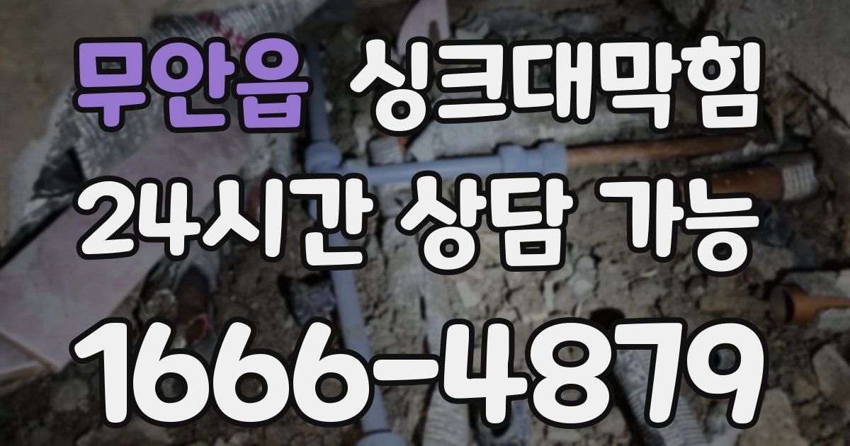 무안읍 싱크대 뚫기