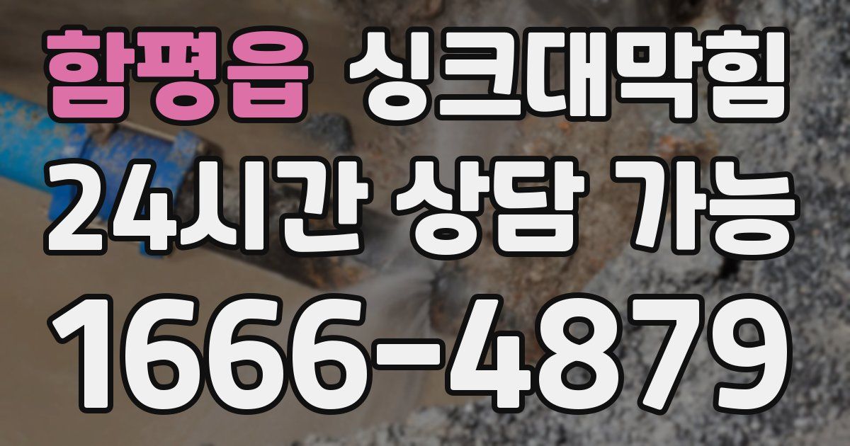 함평읍 싱크대 뚫기