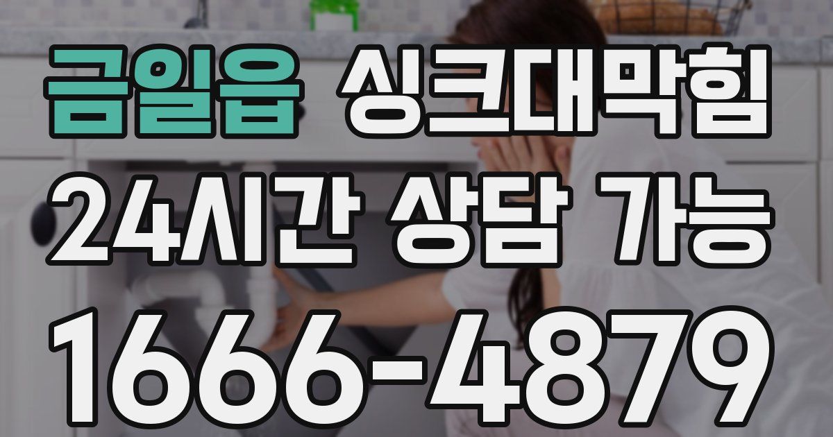 금일읍 싱크대 뚫기