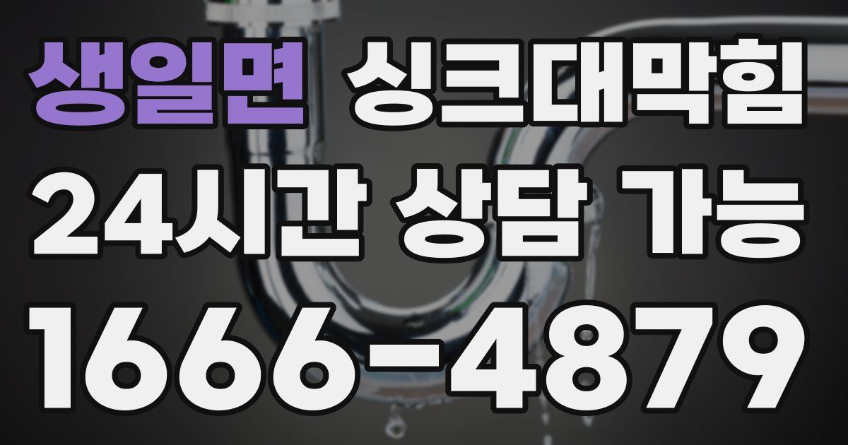 생일면 싱크대 뚫기