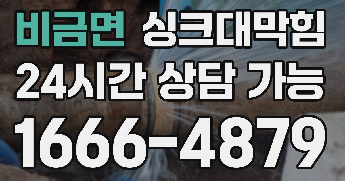비금면 싱크대 뚫기
