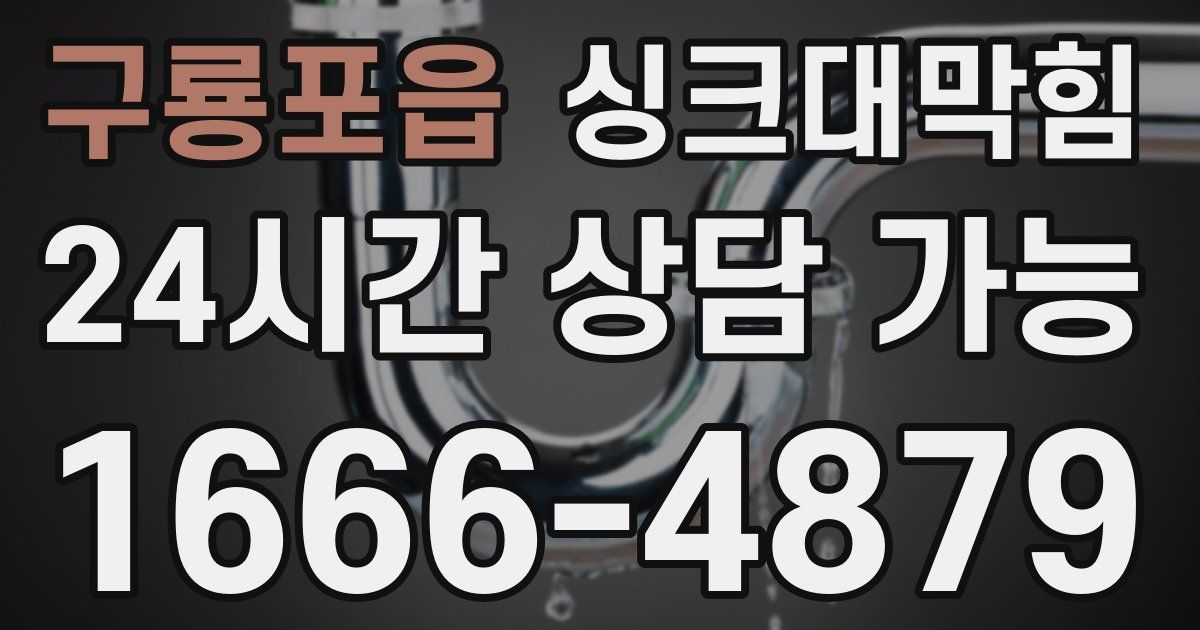 구룡포읍 싱크대 뚫기