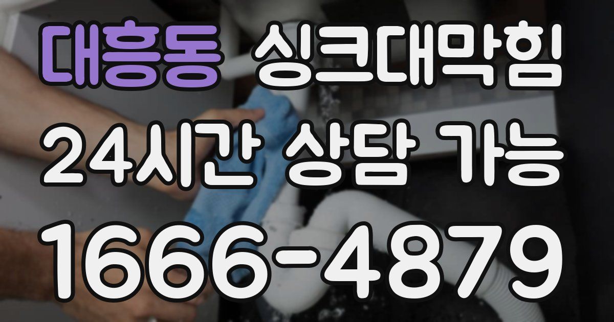 대흥동 싱크대 뚫기