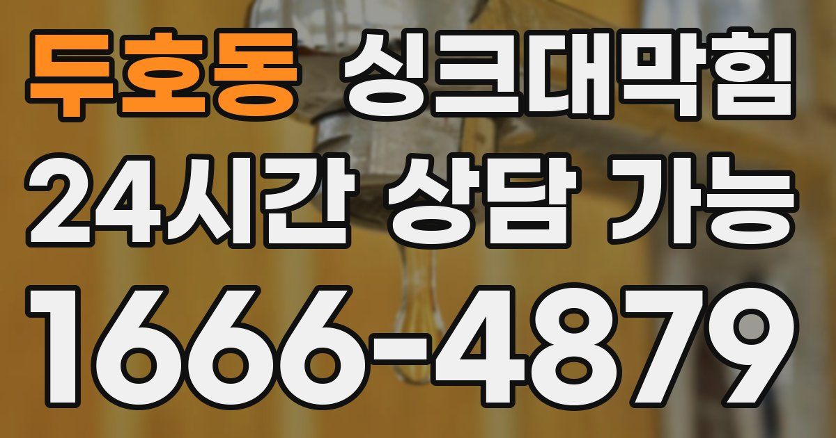 두호동 싱크대 뚫기