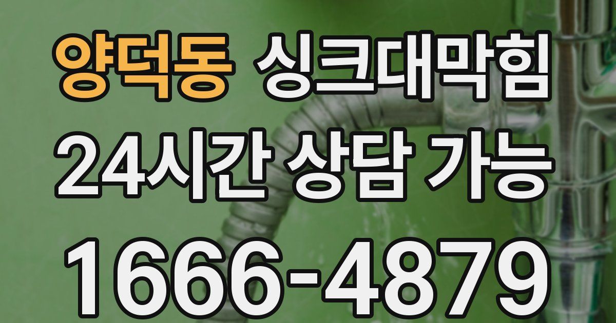 양덕동 싱크대 뚫기