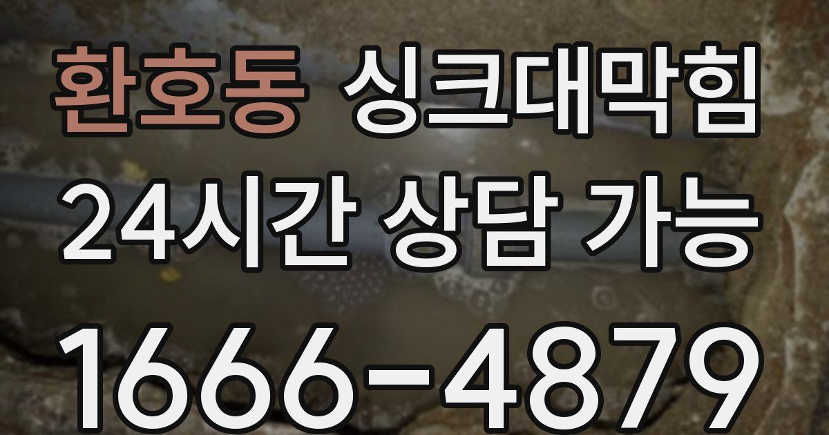 환호동 싱크대 뚫기