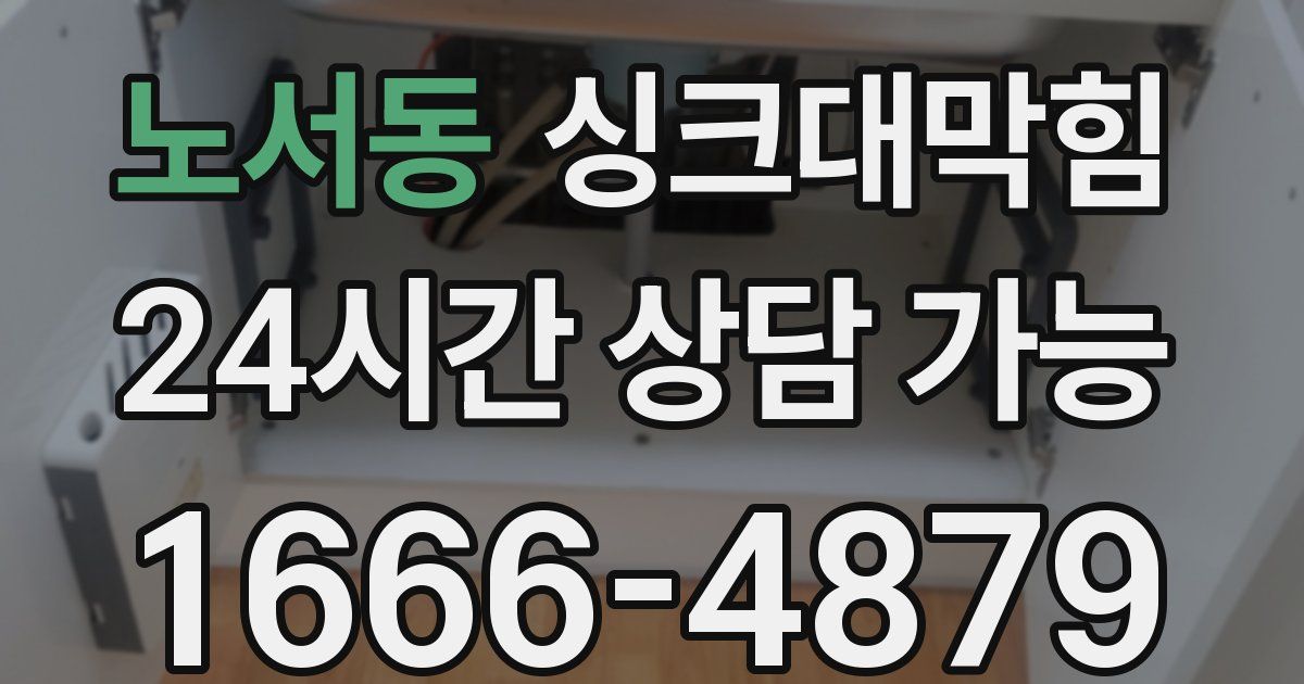 노서동 싱크대 뚫기