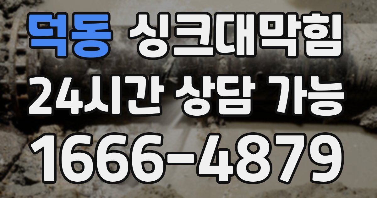 덕동 싱크대 뚫기