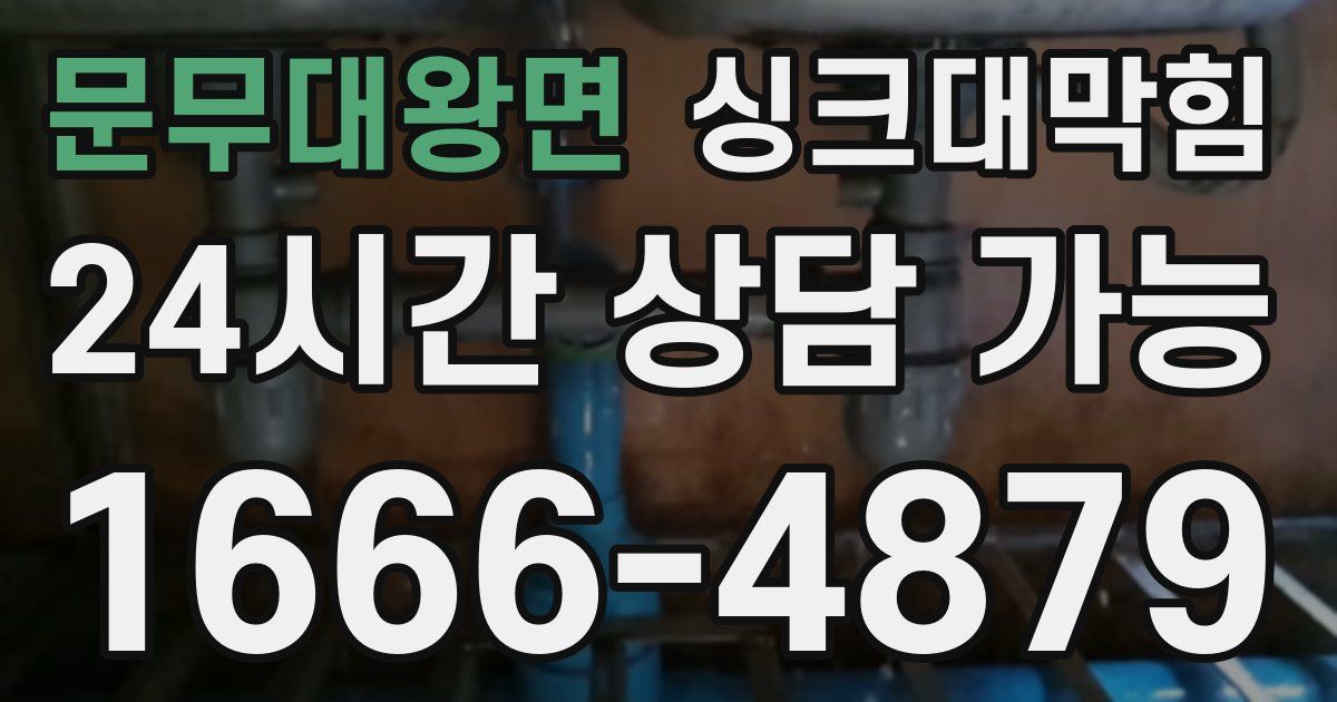 문무대왕면 싱크대 뚫기