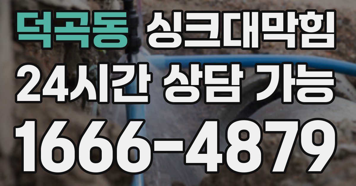 덕곡동 싱크대 뚫기