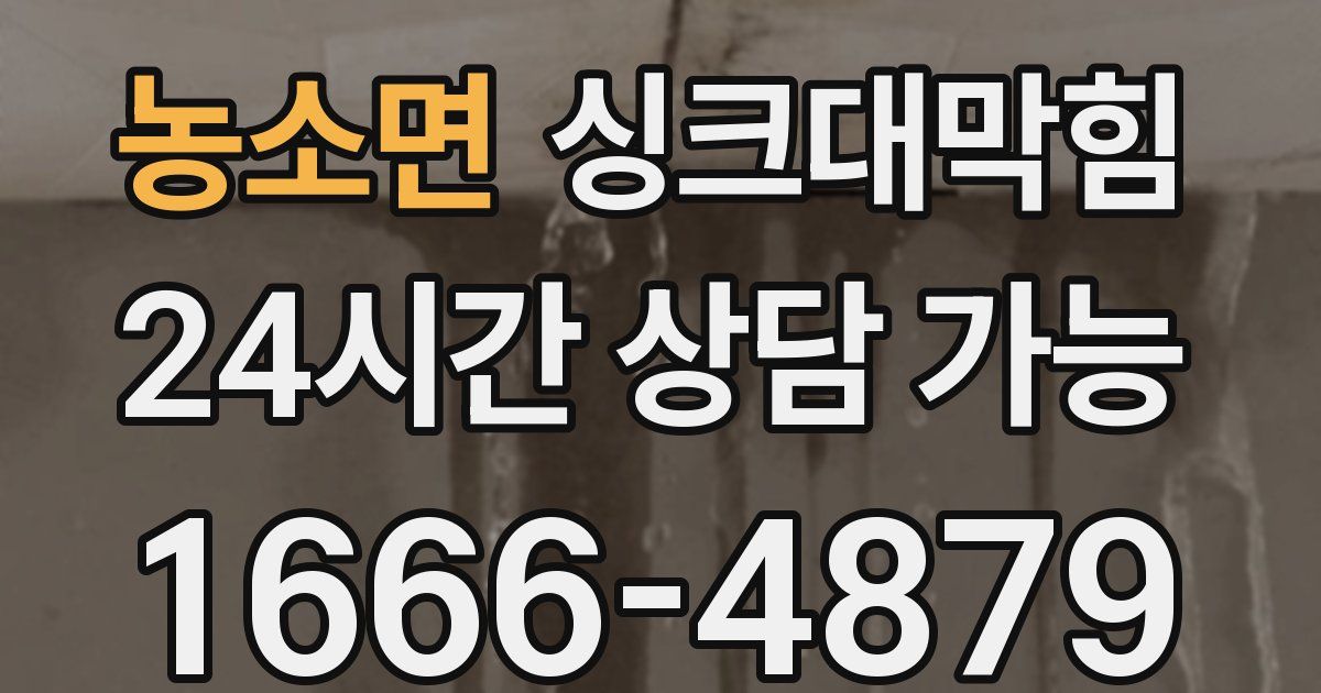 농소면 싱크대 뚫기