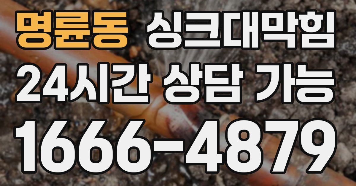 명륜동 싱크대 뚫기