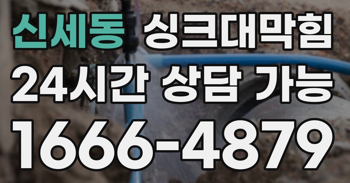 신세동 싱크대 뚫기