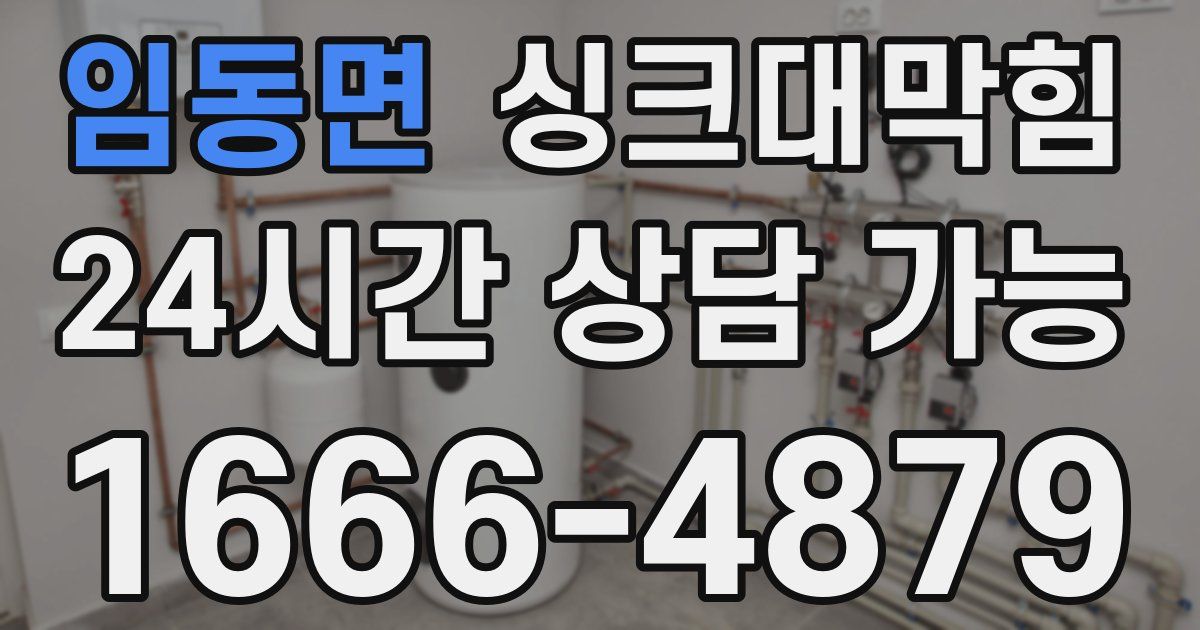 임동면 싱크대 뚫기