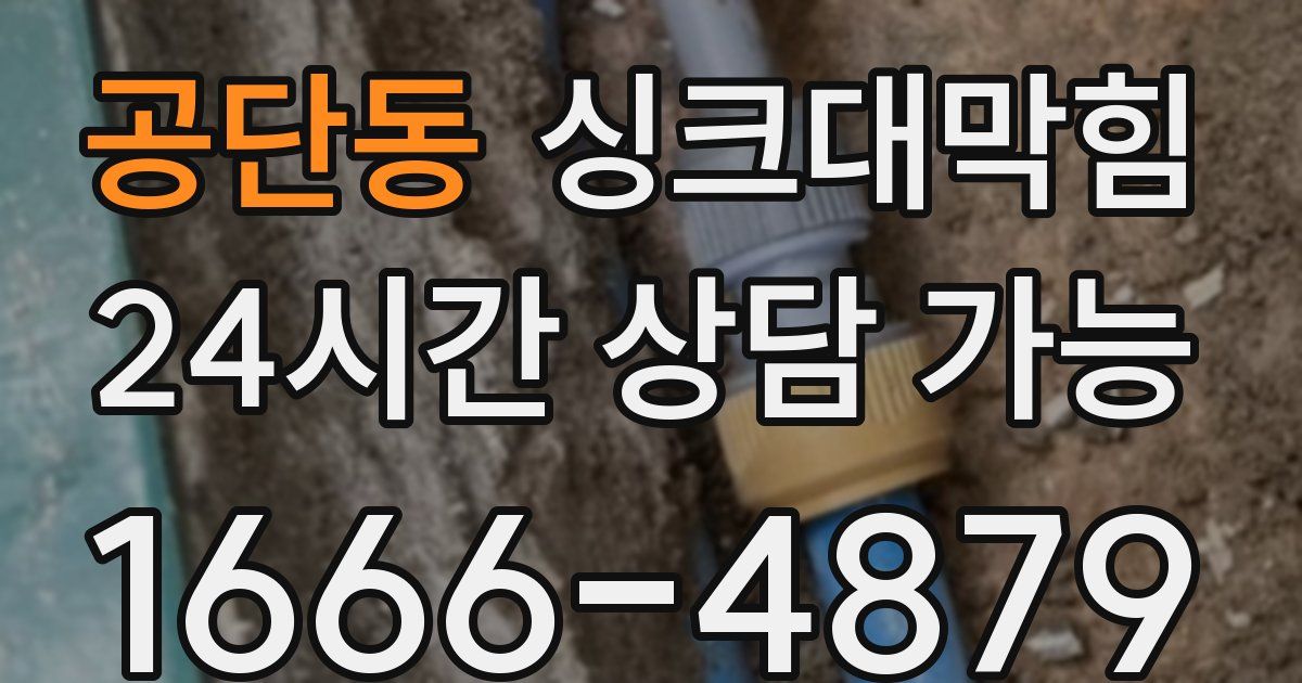 공단동 싱크대 뚫기