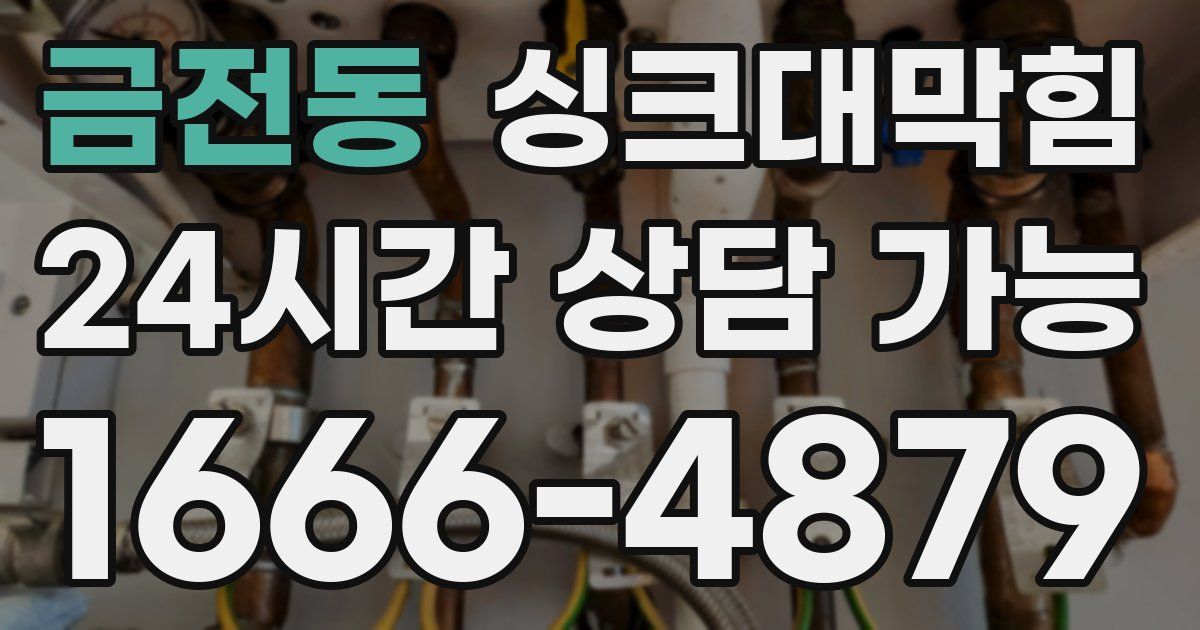 금전동 싱크대 뚫기