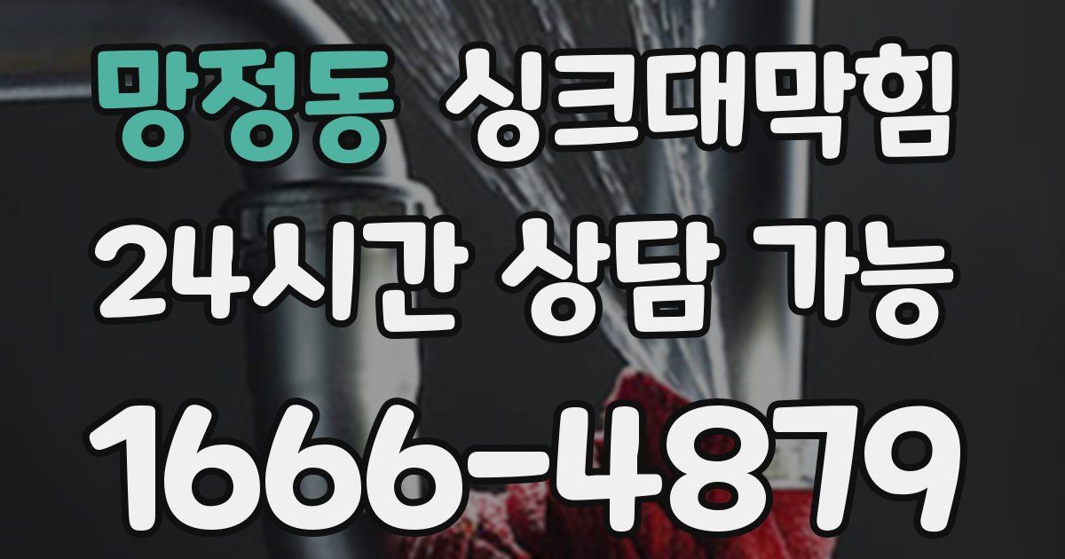 망정동 싱크대 뚫기