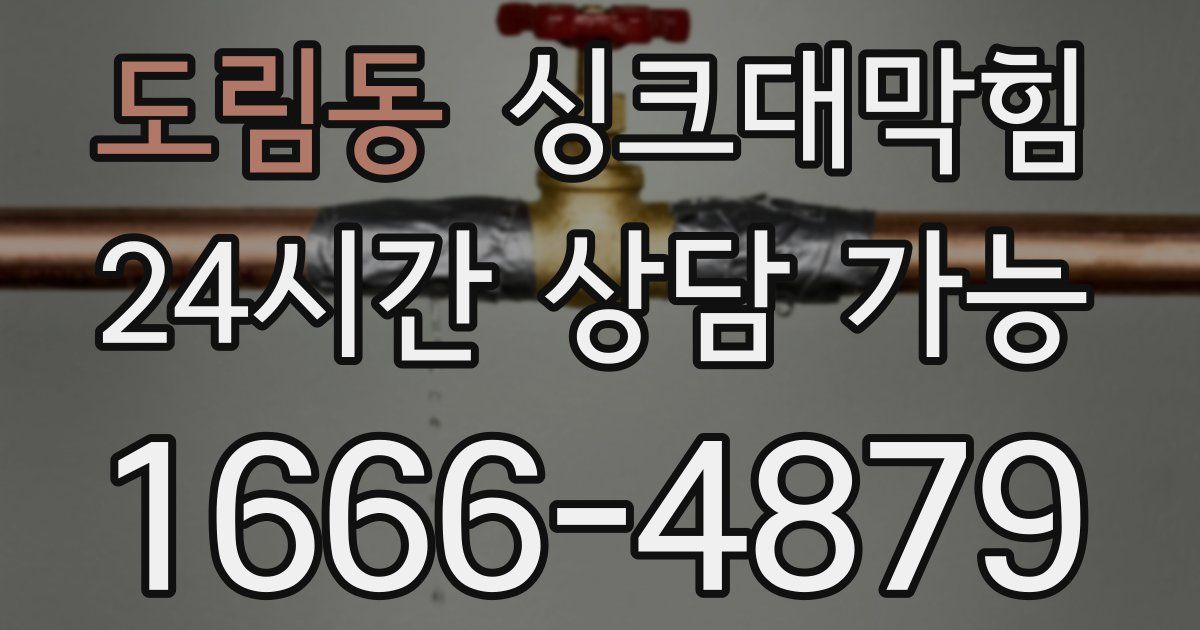 도림동 싱크대 뚫기