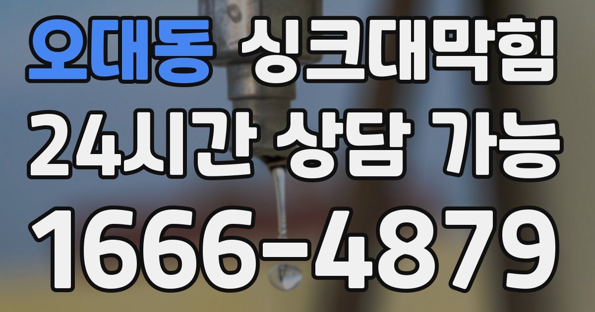 오대동 싱크대 뚫기