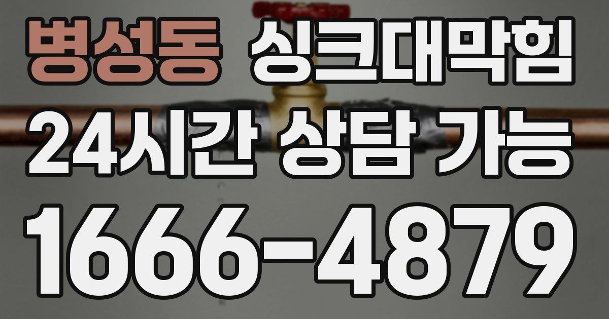 병성동 싱크대 뚫기