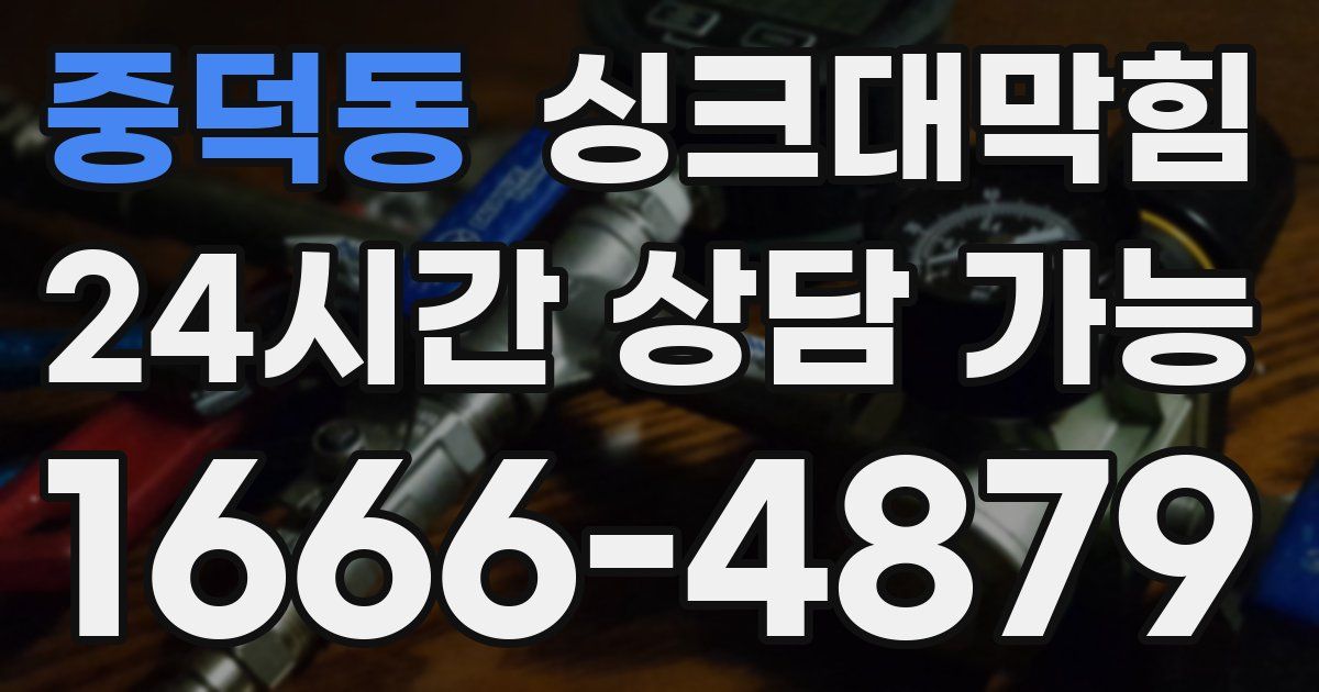 중덕동 싱크대 뚫기