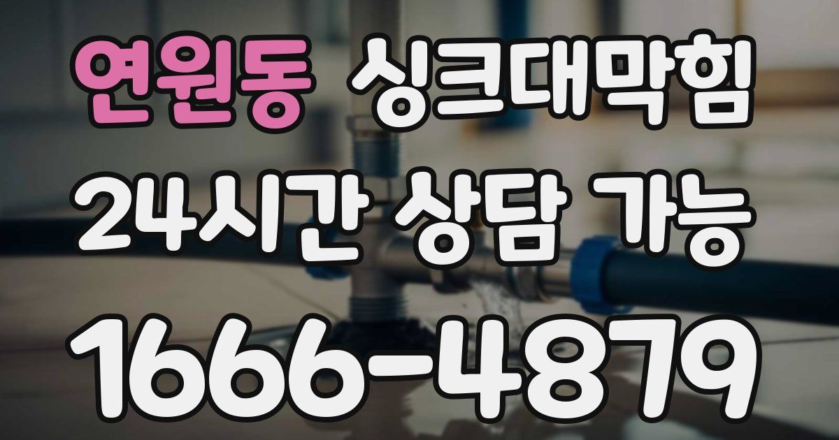 연원동 싱크대 뚫기