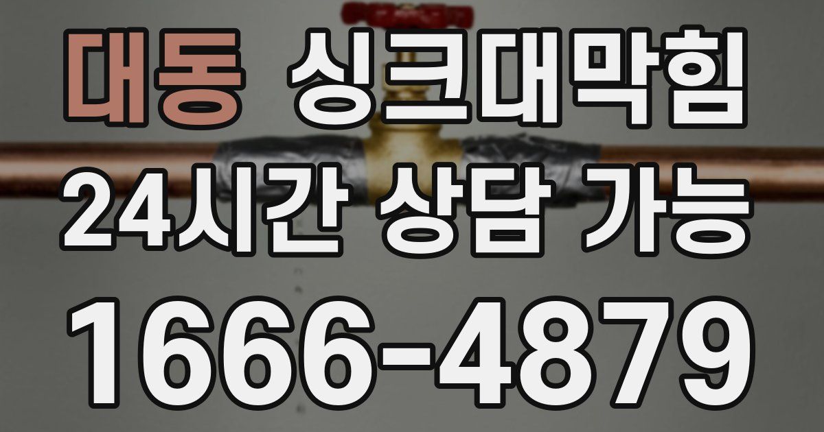 대동 싱크대 뚫기