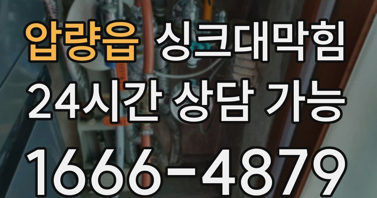 압량읍 싱크대 뚫기