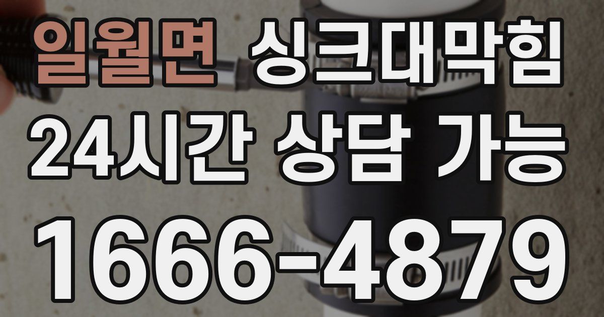 일월면 싱크대 뚫기