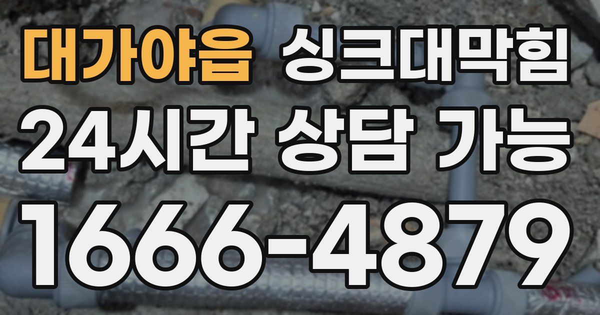 대가야읍 싱크대 뚫기