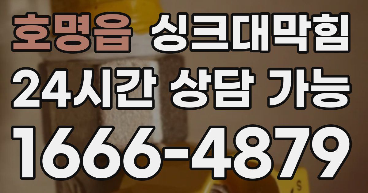 호명읍 싱크대 뚫기