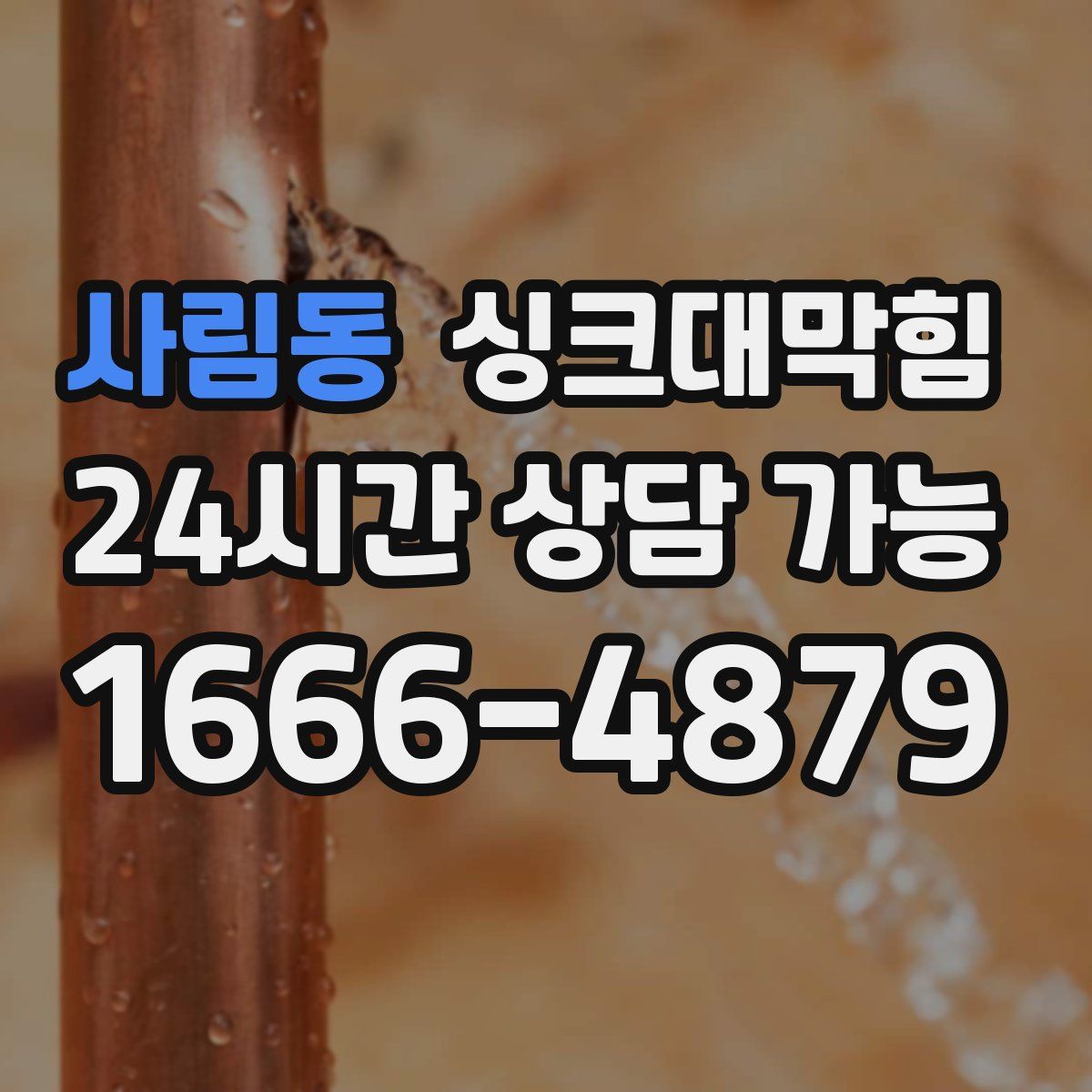 사림동 싱크대막힘