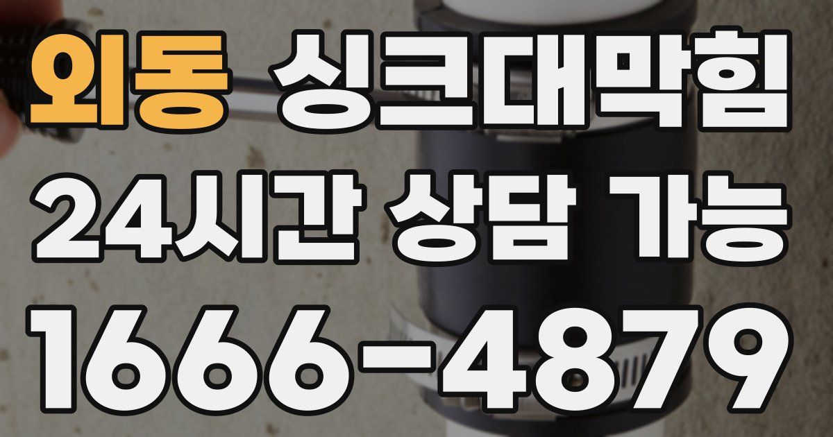 외동 싱크대 뚫기