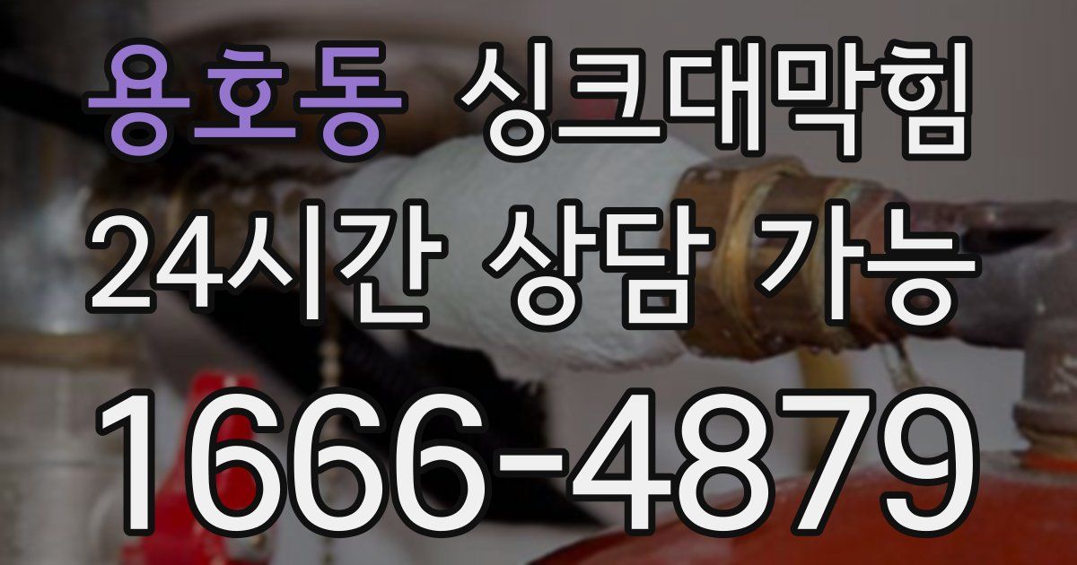 용호동 싱크대 뚫기